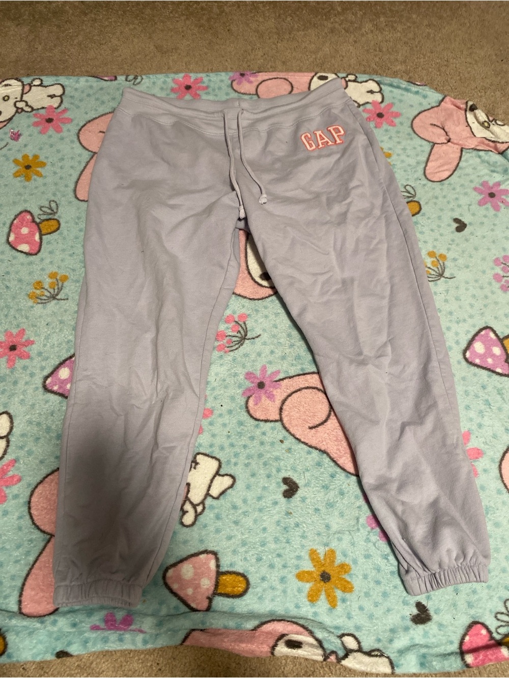 GAP Lavender Jogger Sweatpants with Pink Logo